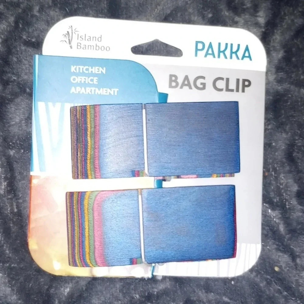 COPY - Island Bamboo - Pakka Bag Clip 4" 2 Pack Natural